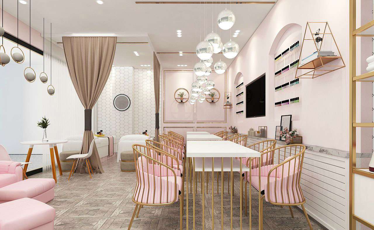 郑州美甲美睫店装修设计案例