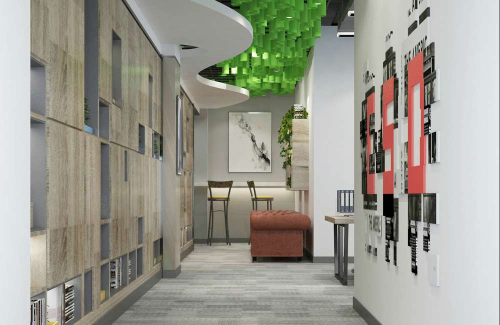 郑州东区环保公司办公室装修设计案例