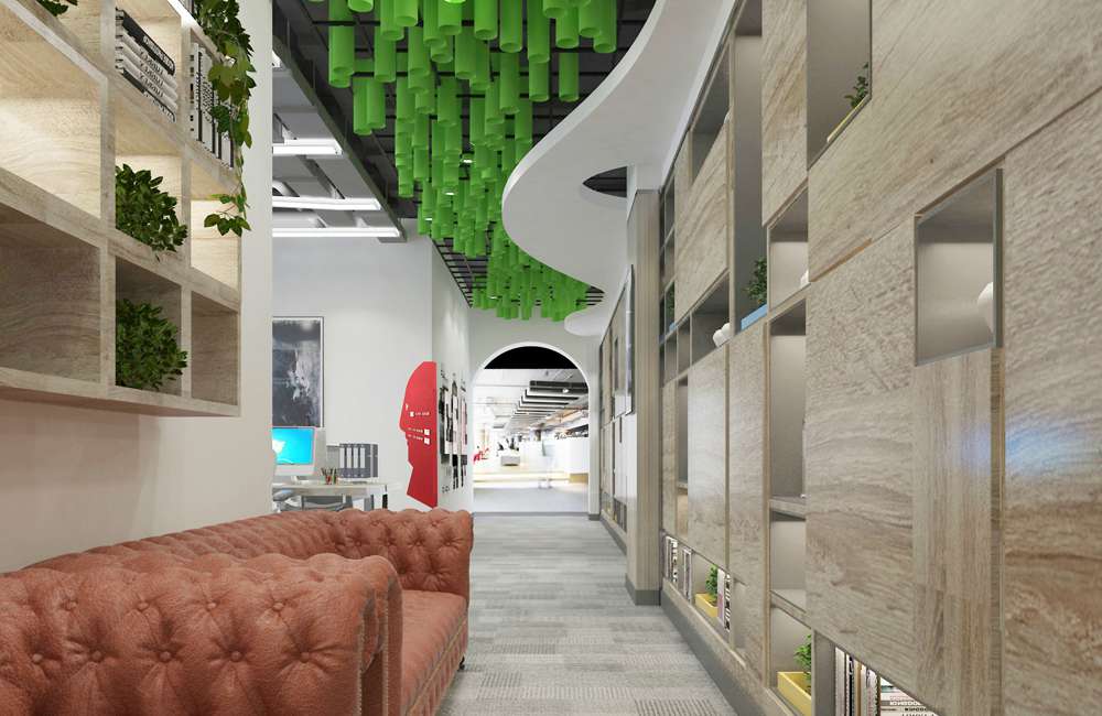 郑州东区环保公司办公室装修设计案例