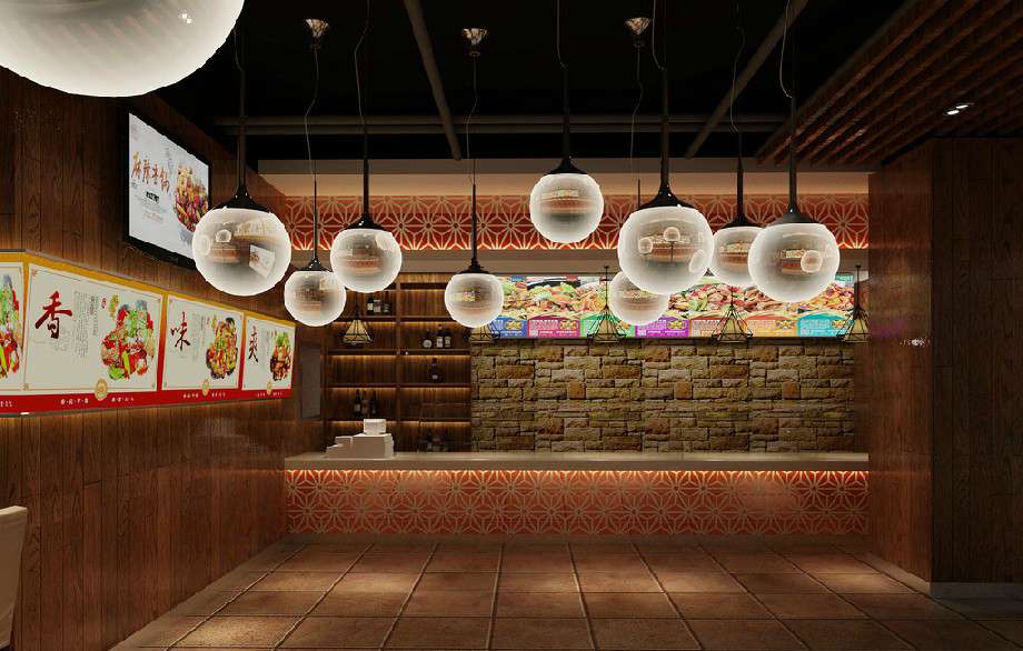 80平米麻辣香锅店装修效果图