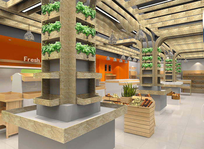 200平米水果店装修设计效果图