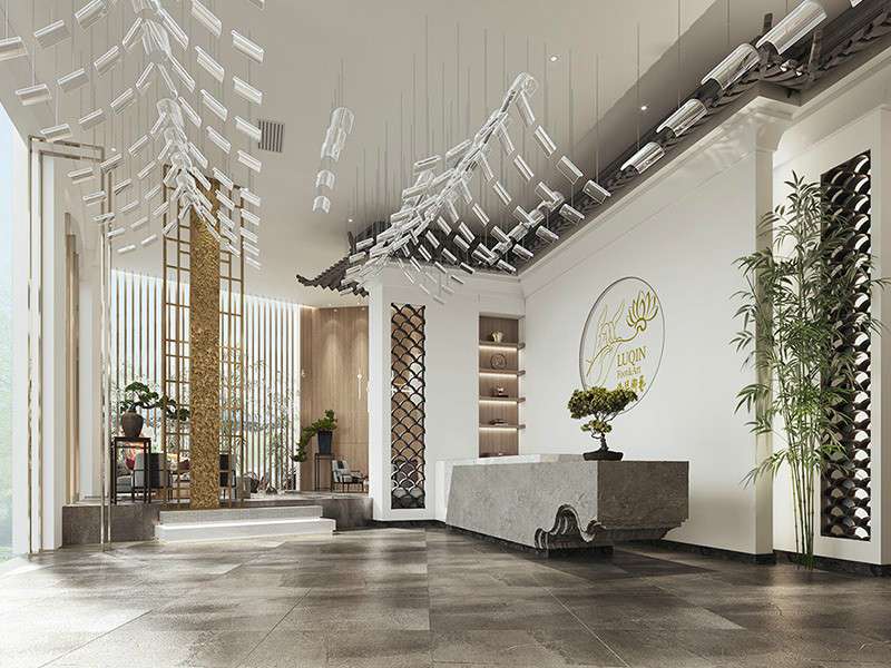 轻奢风格足浴店装修设计效果图