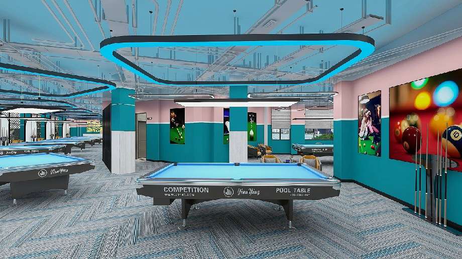 郑州台球俱乐部装修设计效果图