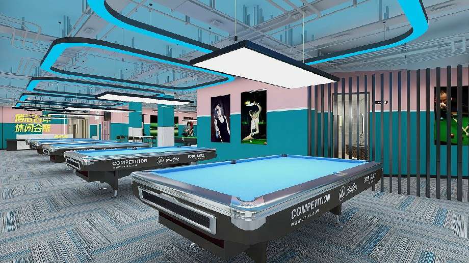 郑州台球俱乐部装修设计效果图