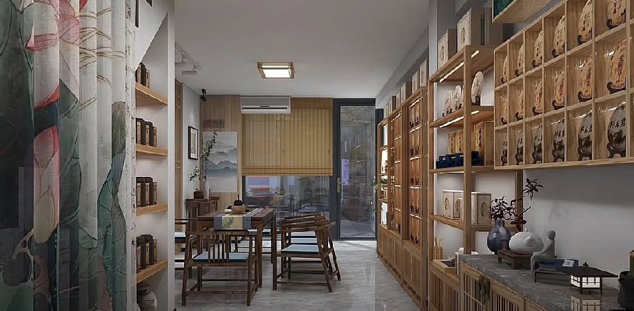 郑州茶叶店装修设计效果图