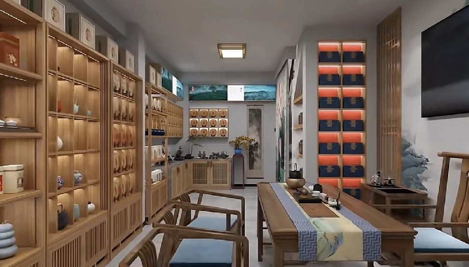 郑州茶叶店装修设计效果图