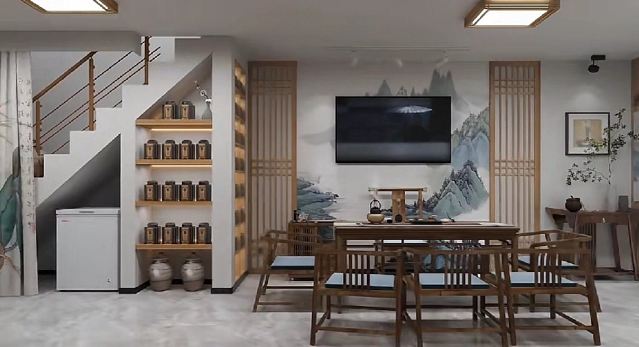 郑州茶叶店装修设计效果图
