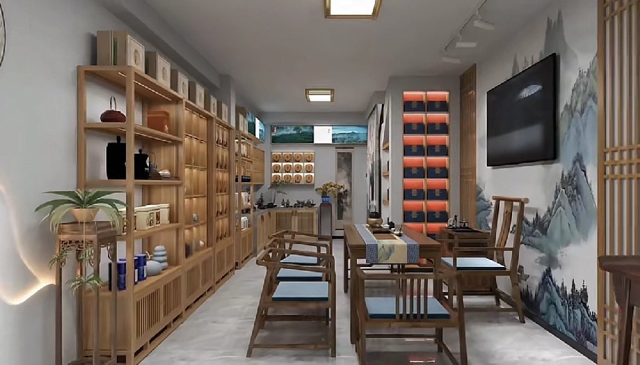 郑州茶叶店装修设计效果图