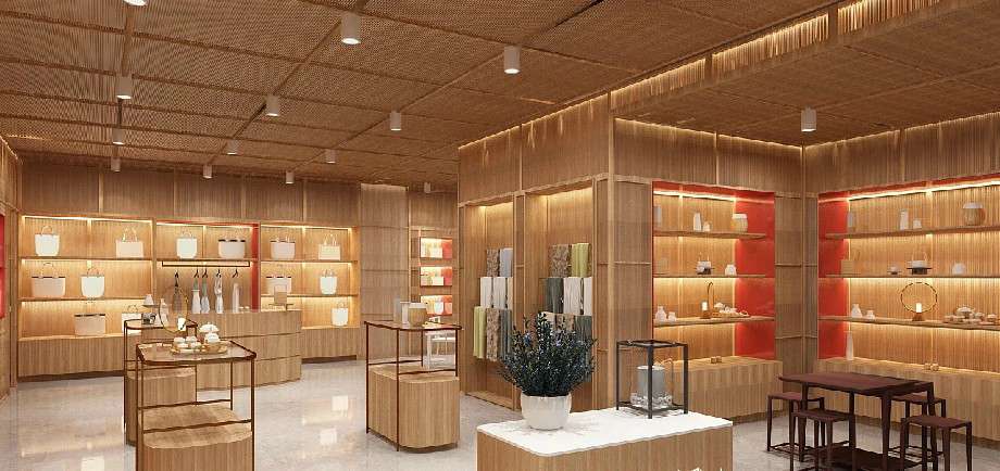 品牌女包店面装修设计效果图