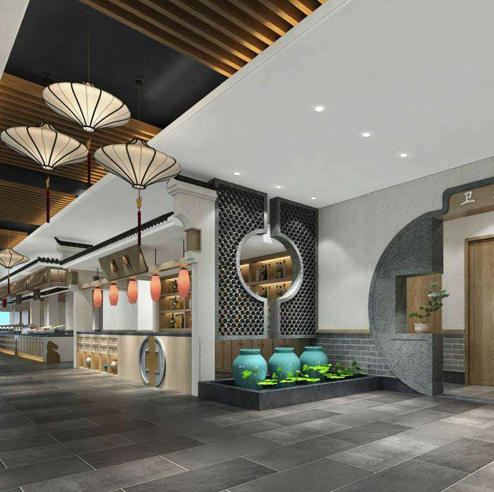 580平米特色中餐厅装修效果图