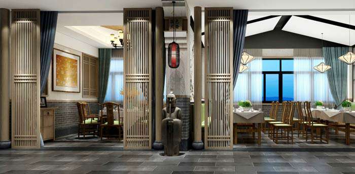 580平米特色中餐厅装修效果图