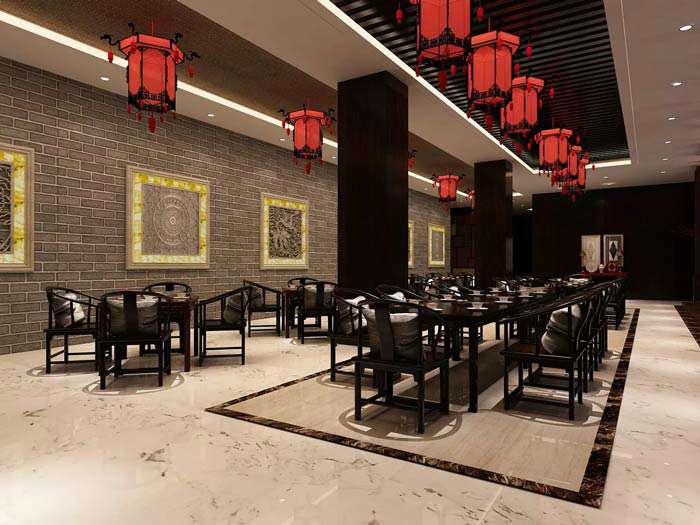 760平米中式餐厅装修设计效果图