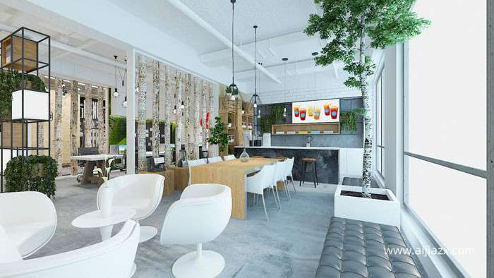 450平方电子商务办公室装修效果图