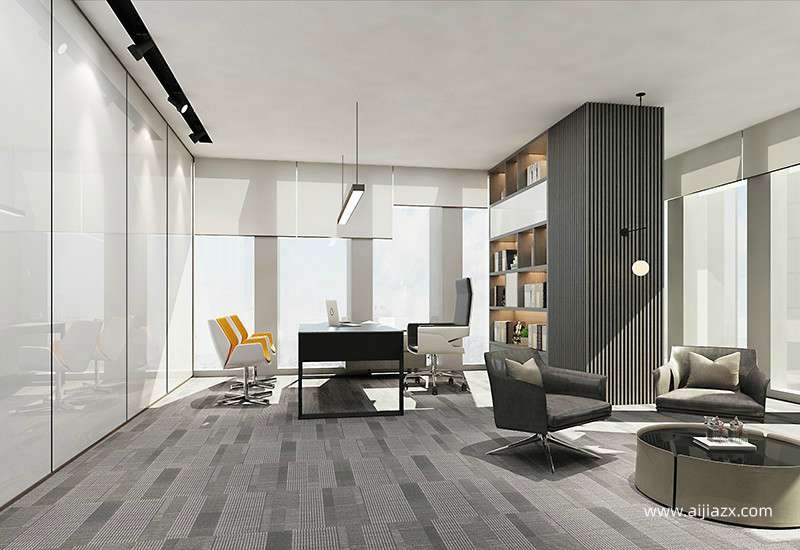 1500㎡商务办公室装修设计效果图