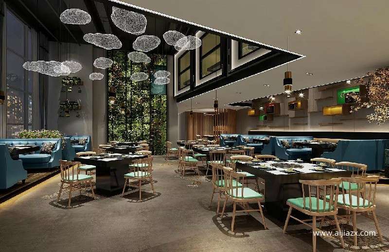 100平米火锅店设计，小型主题火锅店室内设计