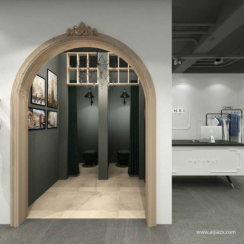 女装店试衣间设计效果图