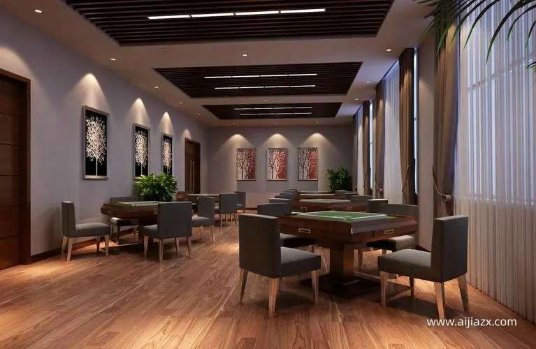 郑州棋牌室装修方案，棋牌室会所装修设计说明