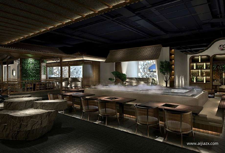 郑州火锅店装修报价预算表,复古中式火锅店装修价格 