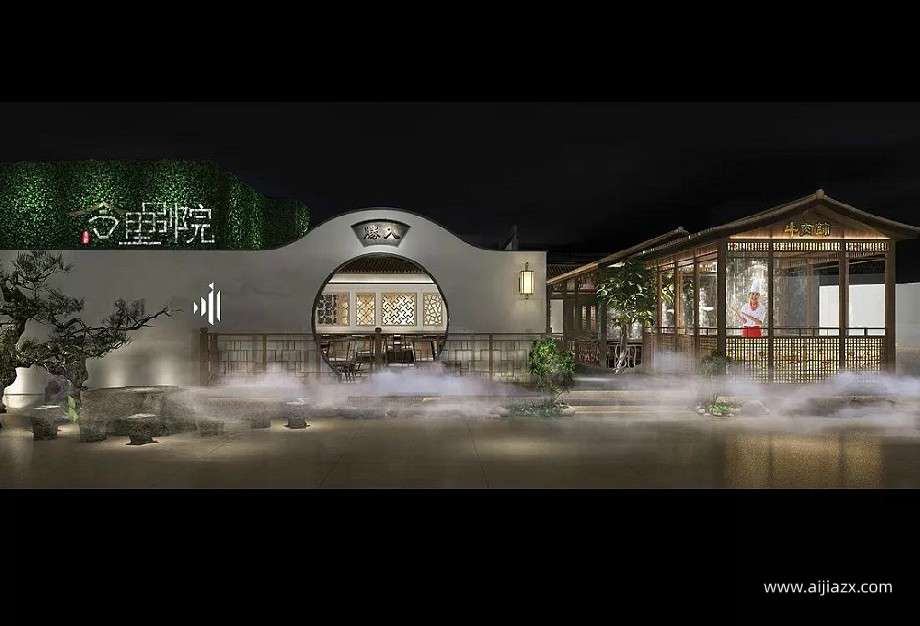 郑州火锅店装修报价预算表,复古中式火锅店装修价格 