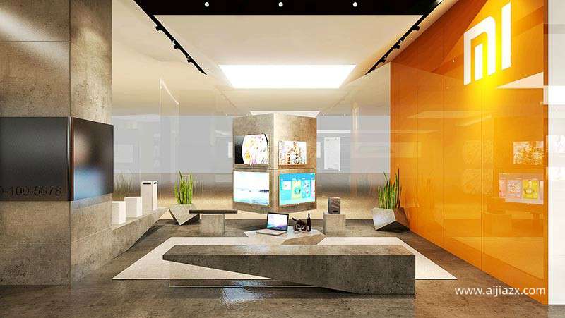 郑州小米手机店设计，小米手机店装修设计特点