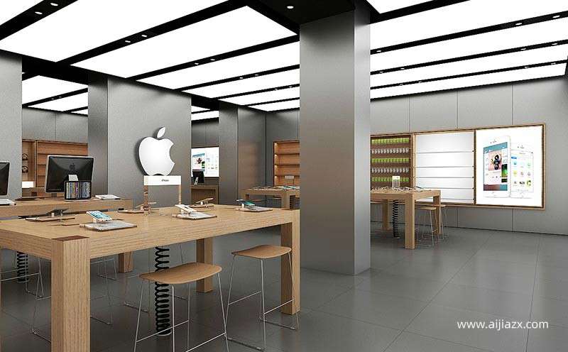 苹果手机店怎么装修，苹果手机店室内设计