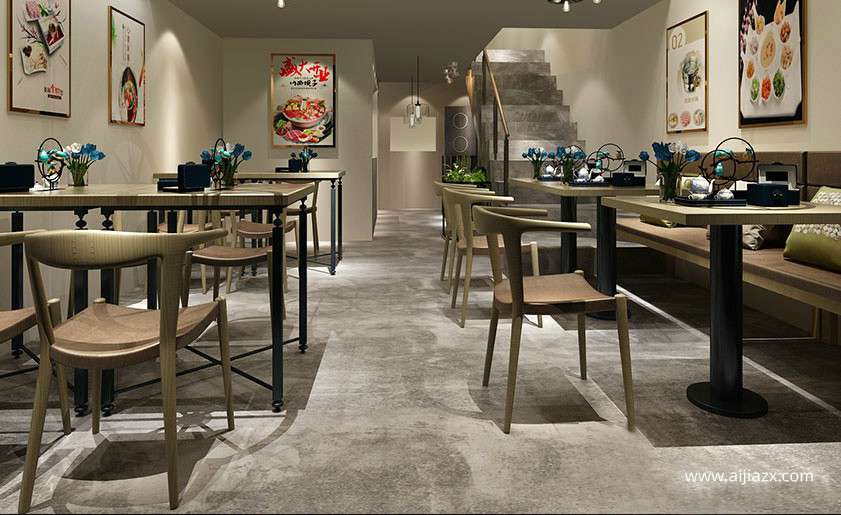 复古火锅店设计装修，工业风火锅店设计装修