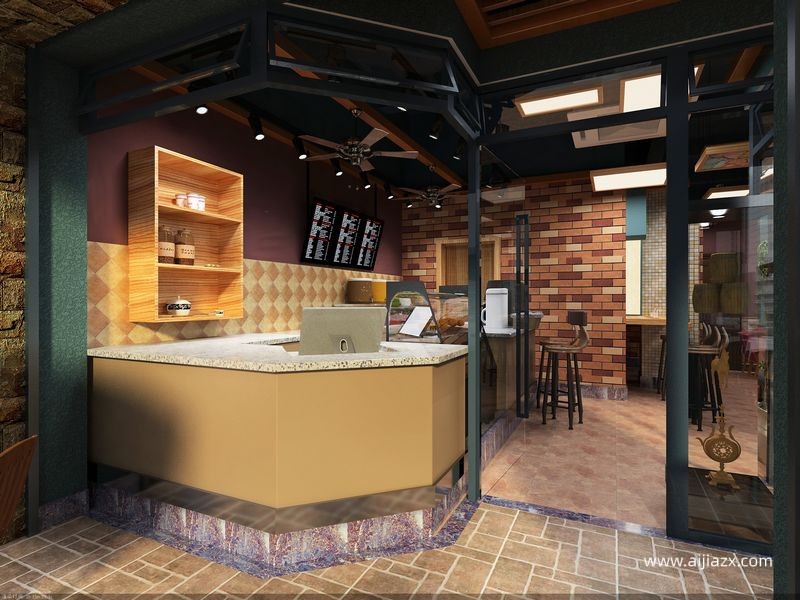 波希米亚风咖啡厅装修设计效果图