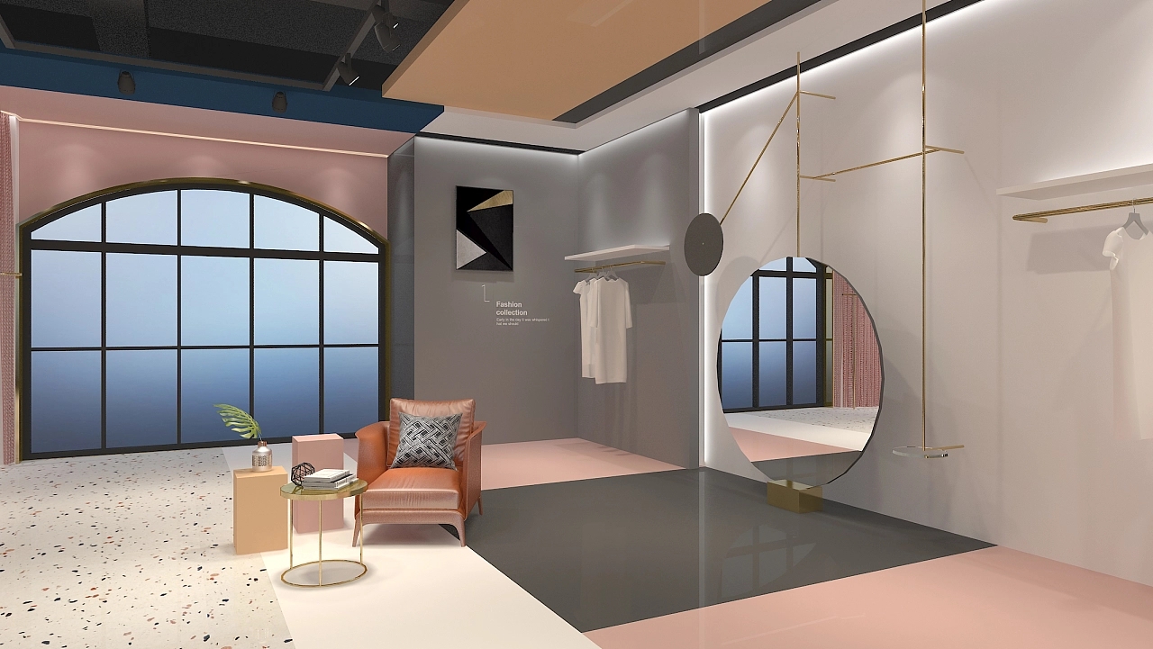 70平米服装电商直播间设计效果图