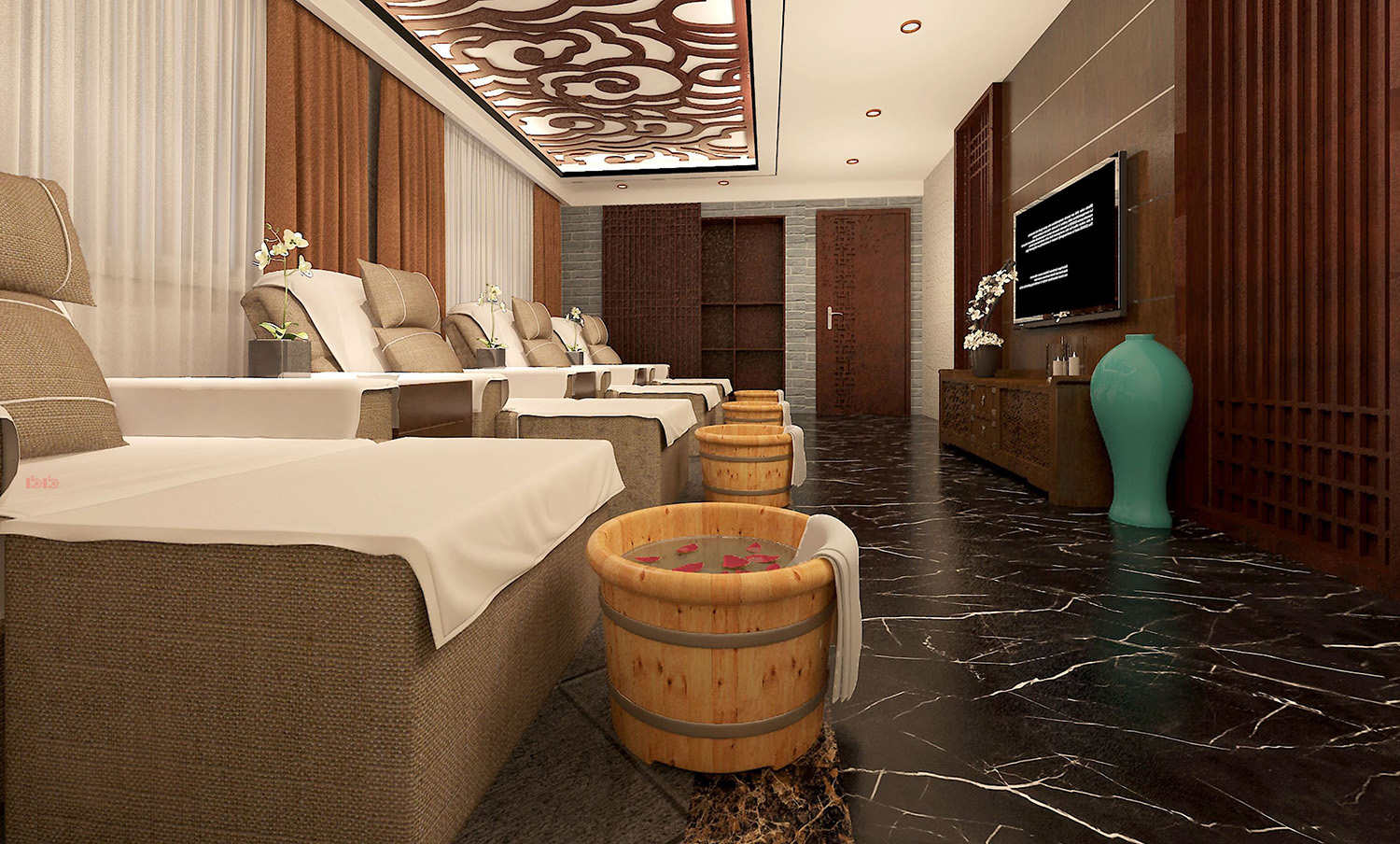 郑州足浴会所装修设计效果图