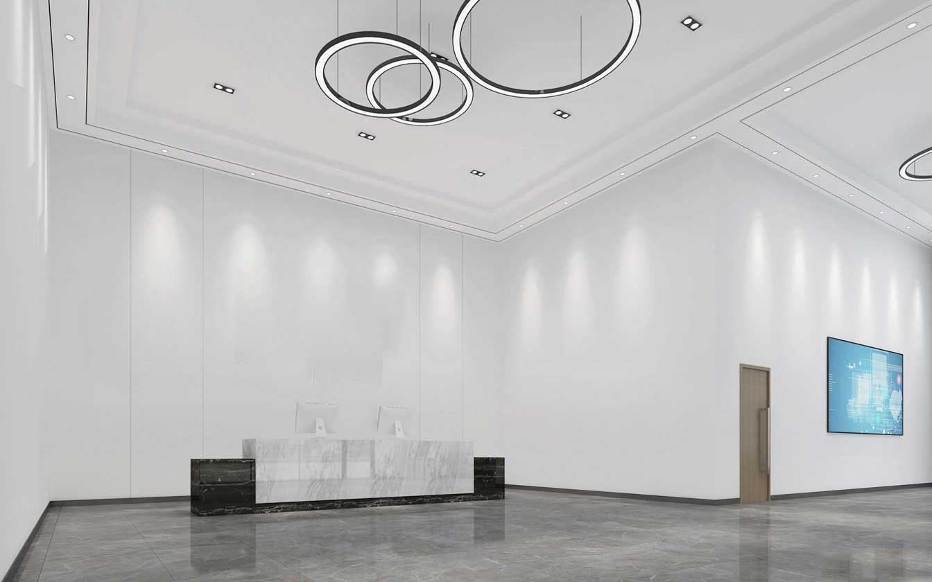 智能科技公司办公室装修设计效果图