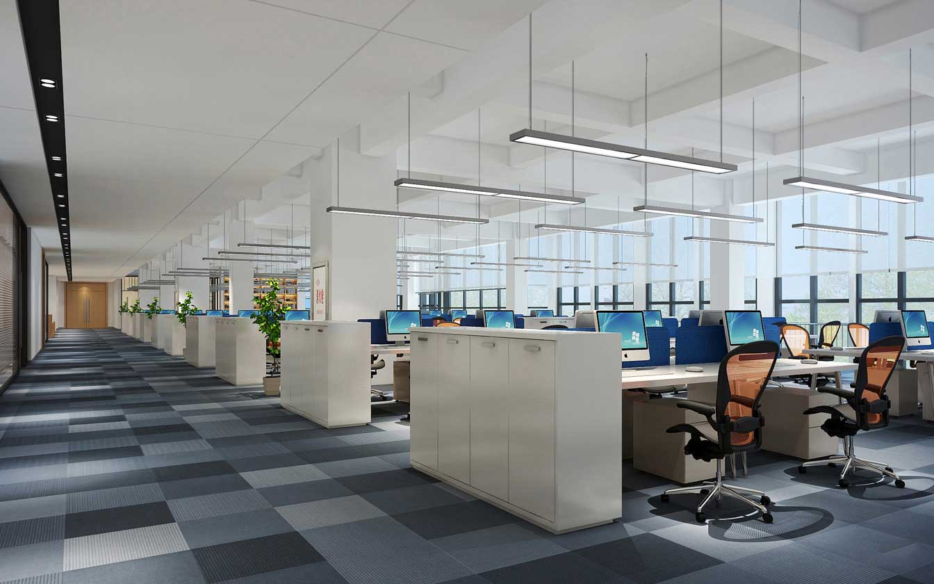 智能科技公司办公室装修设计效果图