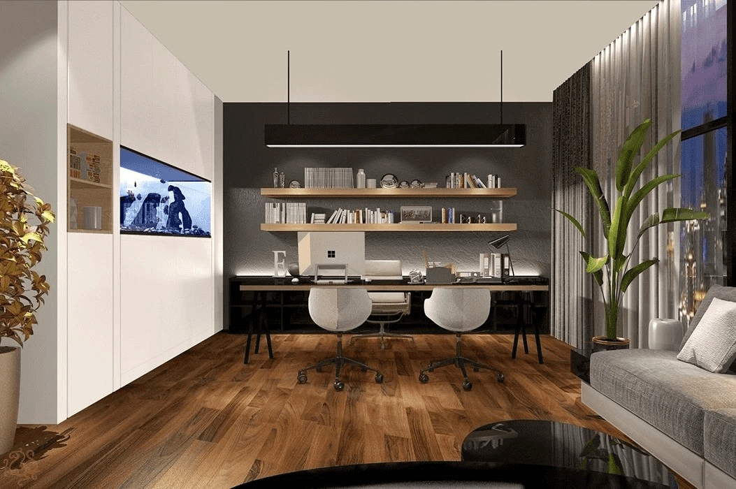 280平米郑州新中式办公室设计效果图