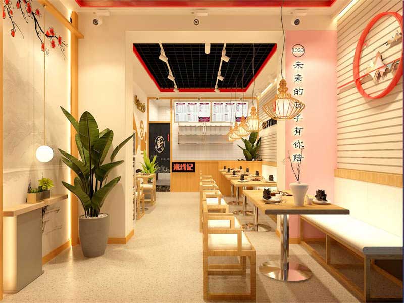 60m2米线店装修设计效果图