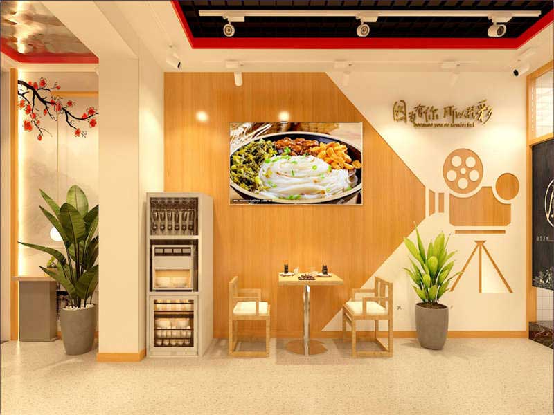 60m2米线店装修设计效果图