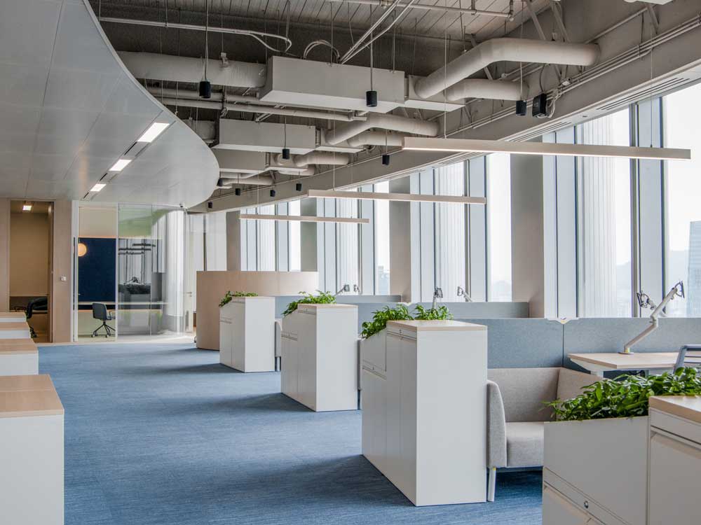 郑州事务所办公空间装修设计，麻绳工作室效果图