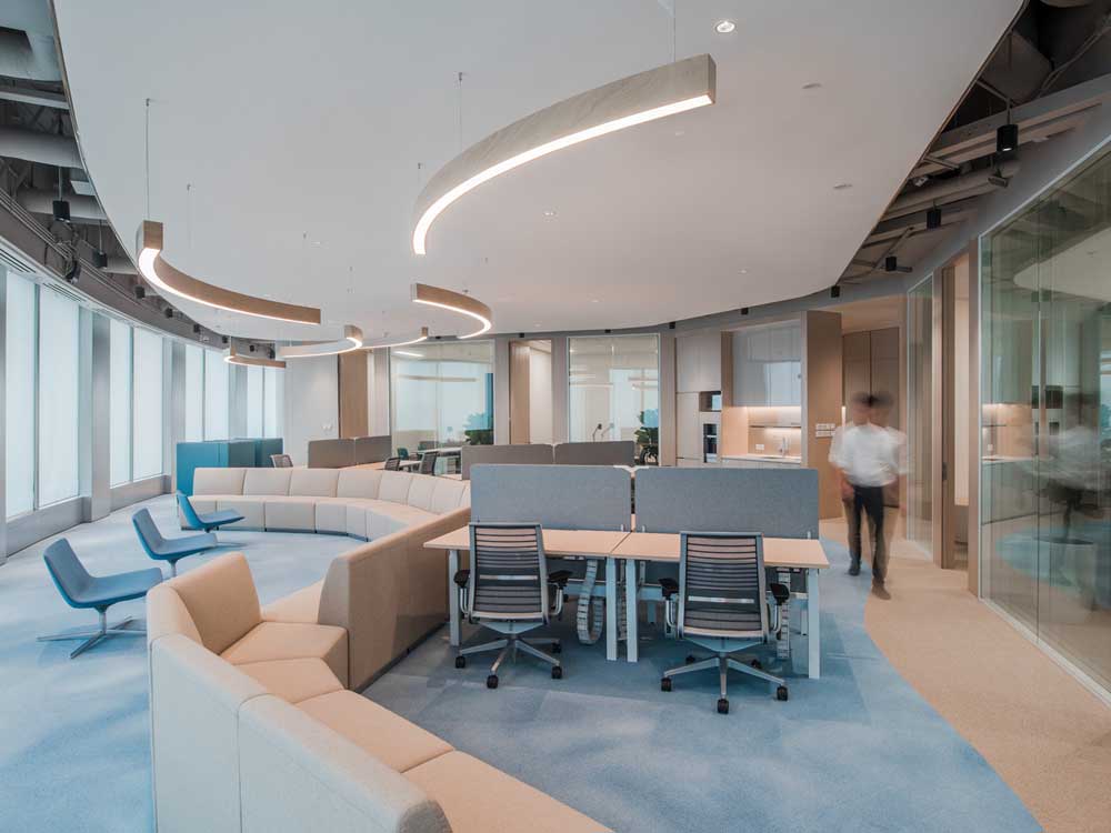 郑州事务所办公空间装修设计，麻绳工作室效果图