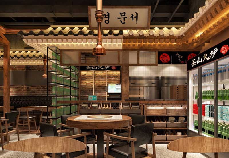 260m2郑州烧烤店设计效果图