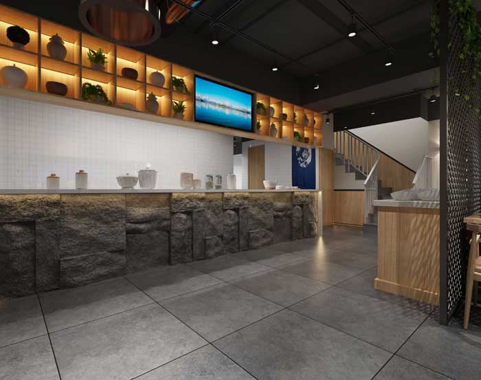 220m2郑州烤肉店装修设计效果图