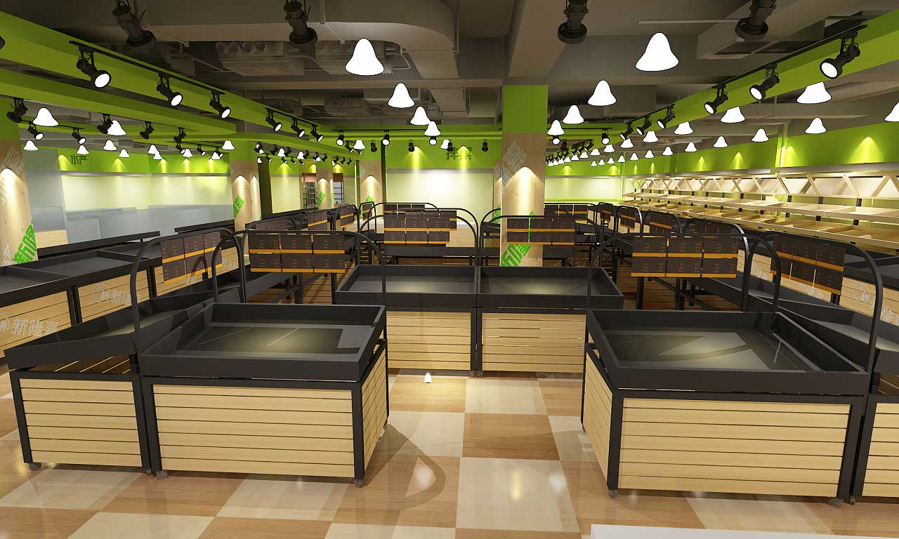 280平米郑州生鲜超市装修设计效果图