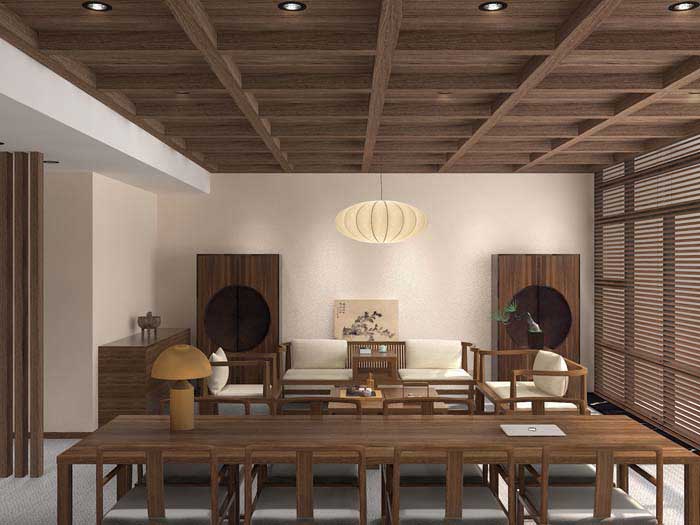 300m2洛阳茶居会所设计效果图