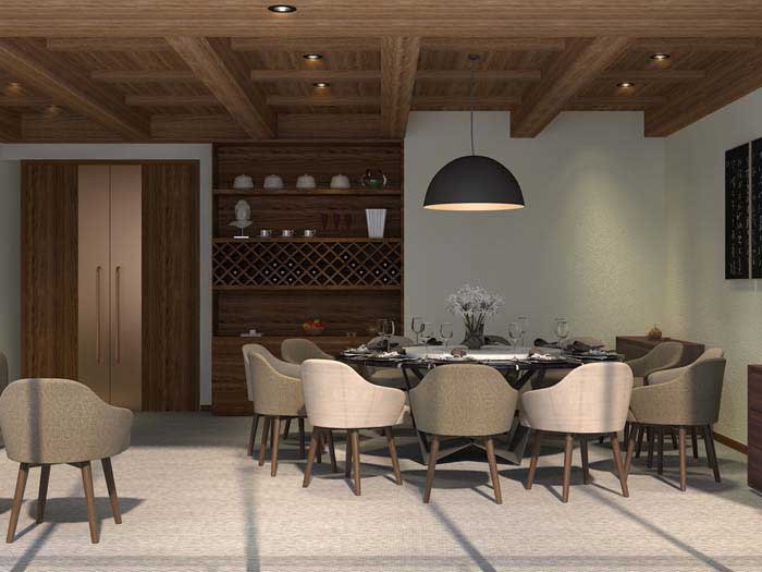 300m2洛阳茶居会所设计效果图