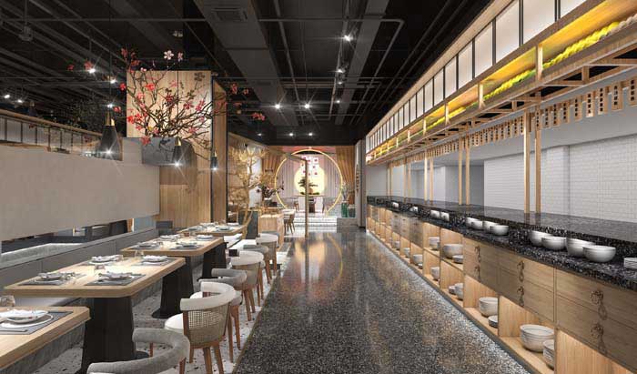 150m2郑州快餐空间设计效果图