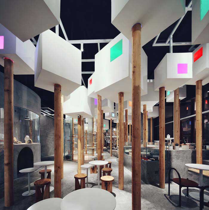 郑州300m2动物主题咖啡厅设计效果图