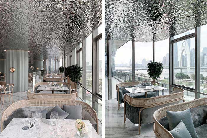 洛阳700m2西餐厅装修设计效果图