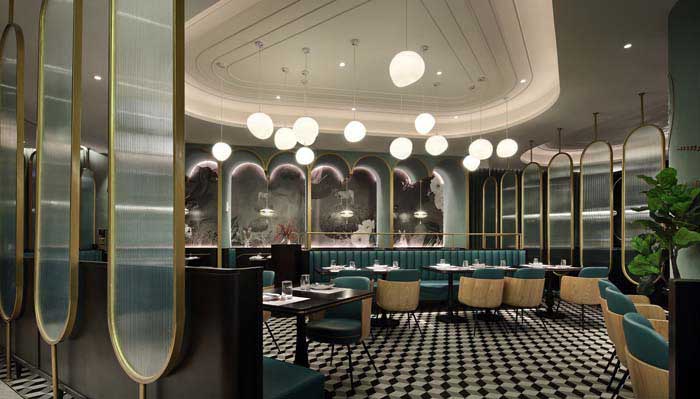 290m2郑州中原区西餐厅装修效果图