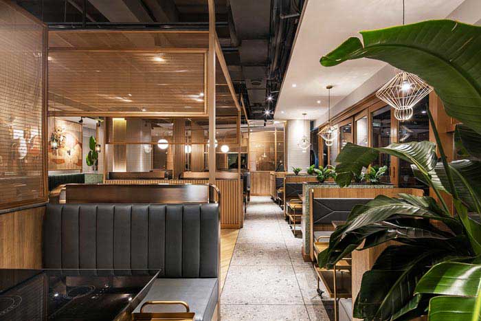 350m2郑州火锅店设计装修效果图