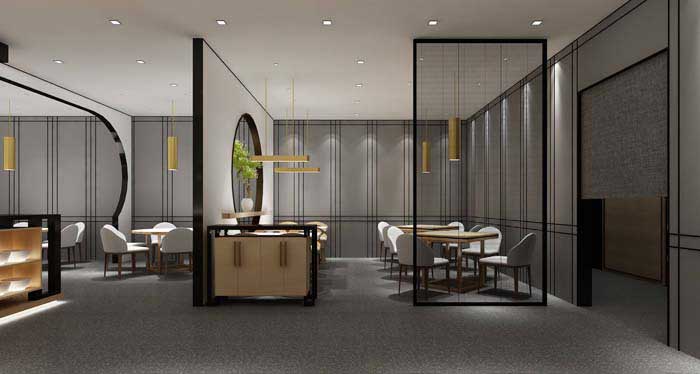 300m2郑州快餐店装修设计效果图