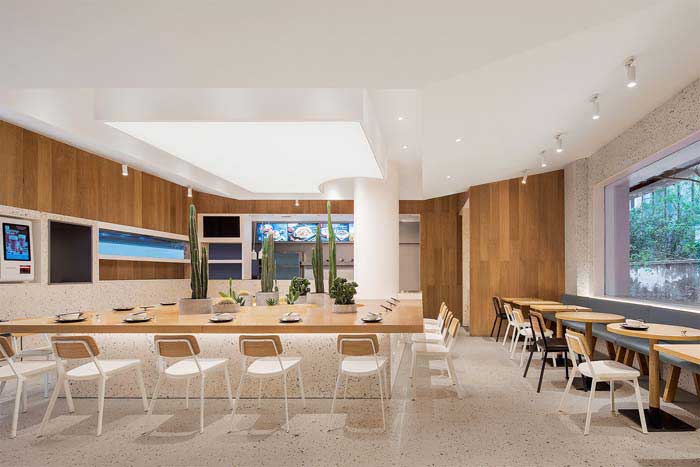 180m2郑州快餐厅设计效果图