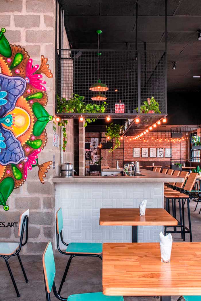 100m2郑州酒吧+餐厅设计效果图