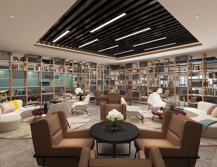 800m2公司食堂设计装修效果图